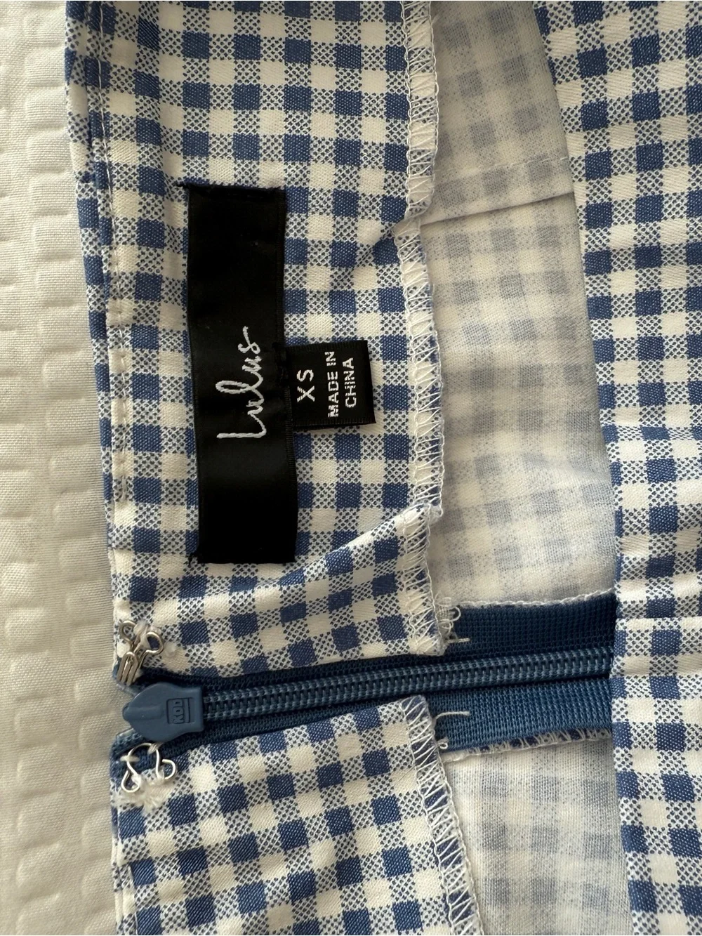 Lulus Blue Gingham Matching Set XS